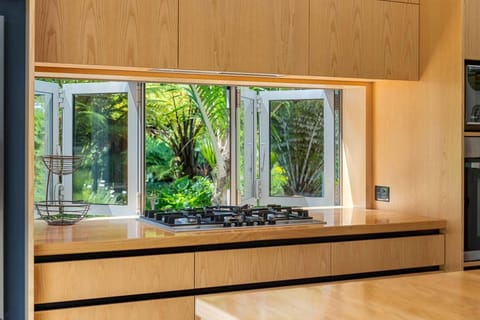 Kitchen or kitchenette, Garden view