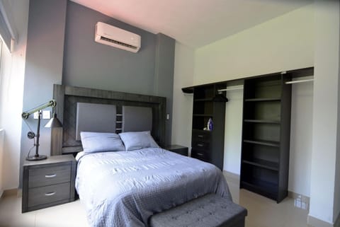 Bed, Photo of the whole room, Bedroom, wardrobe, air conditioner