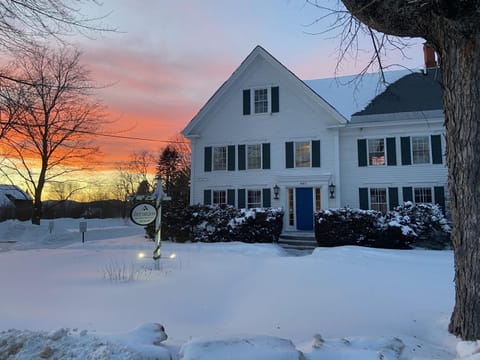 Property building, Winter, Sunset