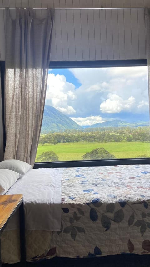 Bed, Natural landscape, Mountain view