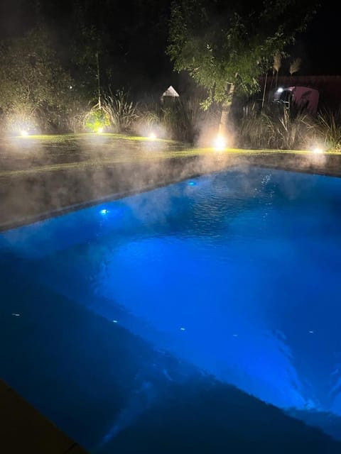 Night, Natural landscape, Pool view, Swimming pool