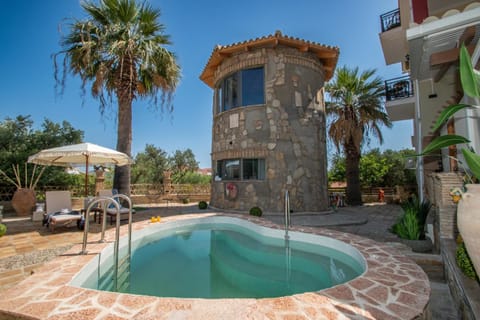 Patio, Garden, Pool view, Swimming pool, sunbed