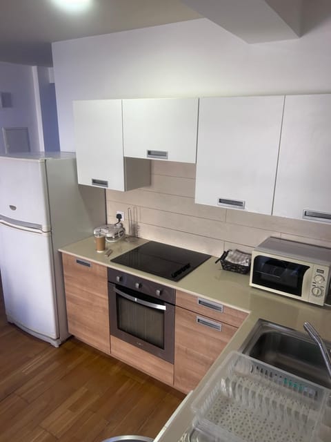 Kitchen or kitchenette, oven