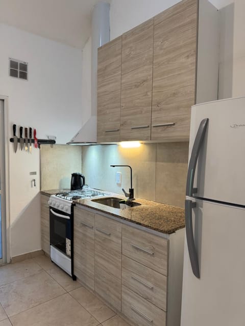 Kitchen or kitchenette, oven