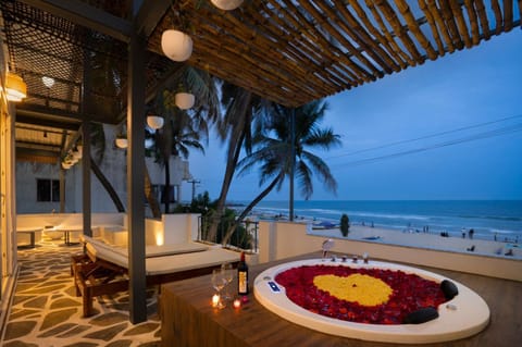 Night, Hot Tub, Beach, Sea view