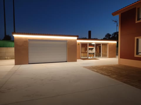 Property building, Patio, Night