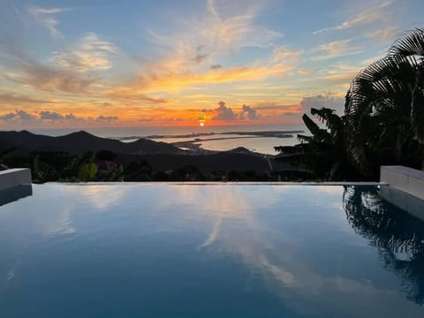 Swimming pool, Sunset