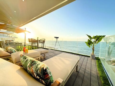 Patio, Natural landscape, Balcony/Terrace, Sea view, sunbed