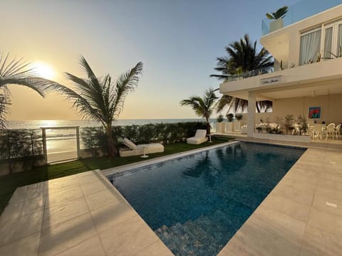 Property building, Natural landscape, Pool view, Sea view, Swimming pool