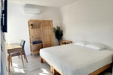 Bed, Photo of the whole room, Bedroom, wardrobe, air conditioner