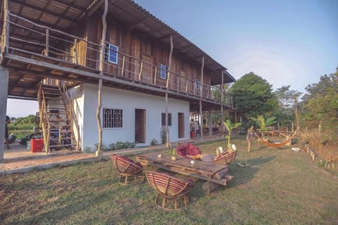 Property building, Patio, Seating area, Garden view