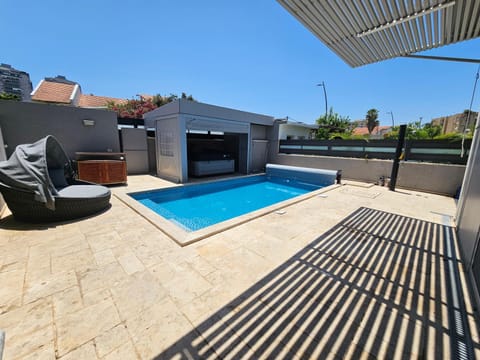 Patio, Pool view, sunbed