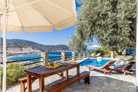 Patio, Day, Natural landscape, View (from property/room), Sea view, Swimming pool