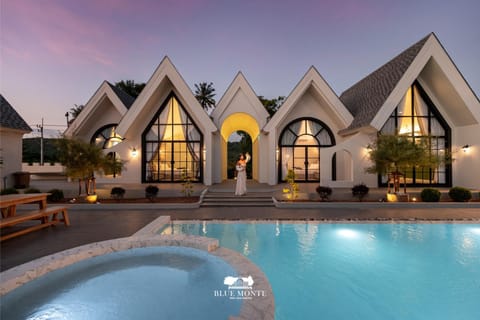 Patio, Night, Pool view, Swimming pool