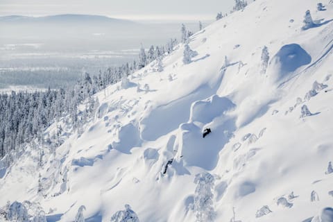 Natural landscape, Winter, Skiing, Skiing, Mountain view