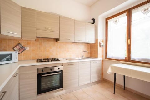 Kitchen or kitchenette, oven, stove