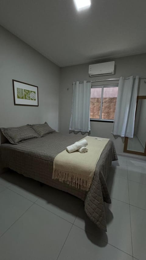 Photo of the whole room, Bedroom, towels, air conditioner