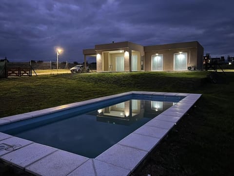 Night, Pool view, Swimming pool