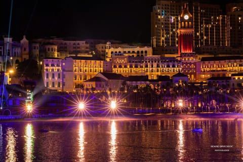 Night, Natural landscape, City view, Lake view