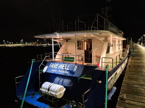 Pension und Hochseefischereibetrieb Docked boat in Zealand