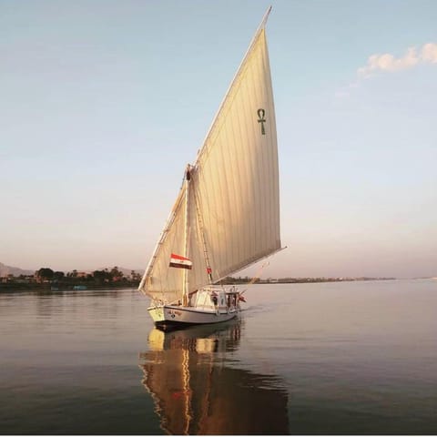 Felucca Nile Wind Docked boat in Luxor Governorate