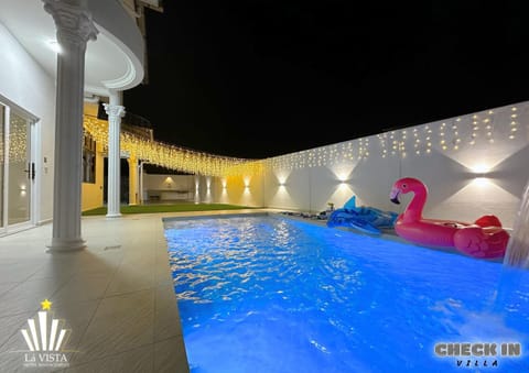 Night, Aqua park, Pool view, Swimming pool, Swimming pool