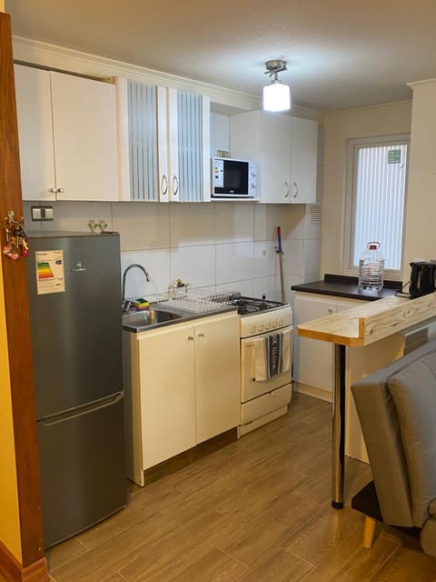 Kitchen or kitchenette, oven