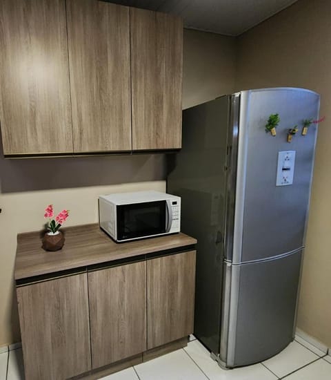 Kitchen or kitchenette, microwave