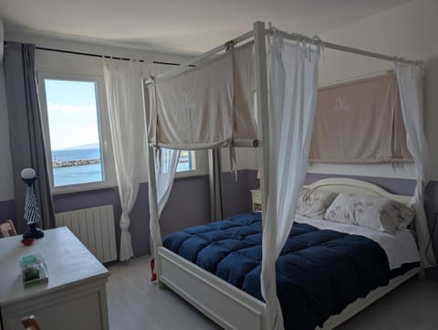 Bed, Bedroom, Sea view