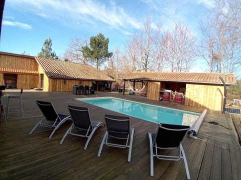 Patio, Pool view, Swimming pool, sunbed