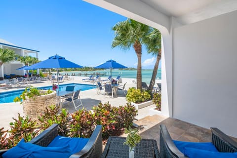 Patio, Seating area, Beach, Pool view, Sea view, sunbed