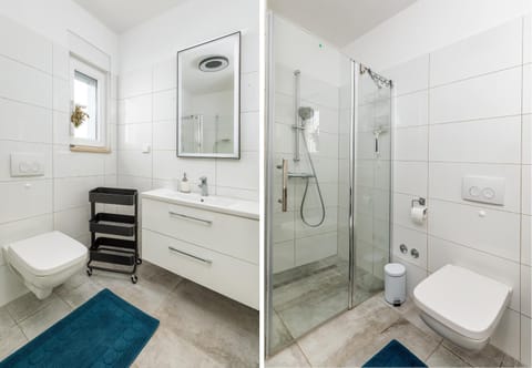 Shower, Toilet, Bathroom, towels