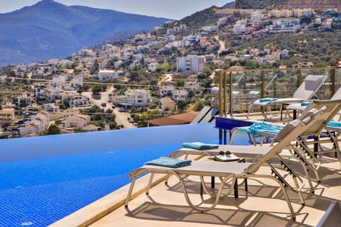 Day, Natural landscape, View (from property/room), Mountain view, Pool view, Sea view, Swimming pool, sunbed