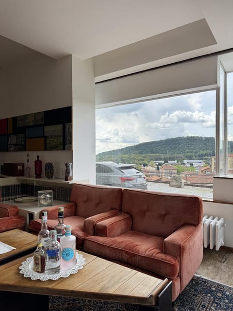 Natural landscape, Living room, Seating area, Mountain view