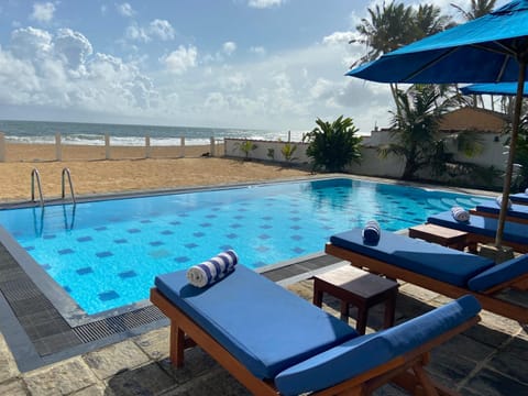 Seating area, Beach, Sea view, Swimming pool