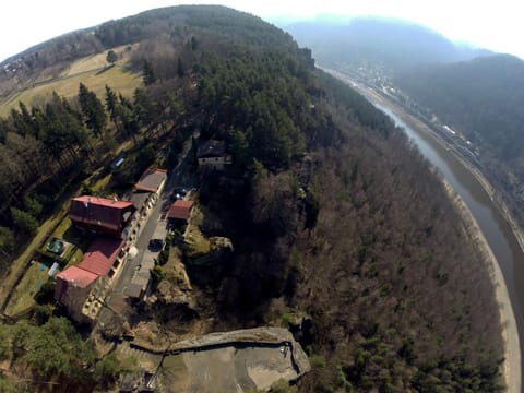 Nearby landmark, Natural landscape, Bird's eye view