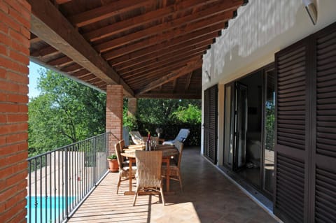 Patio, Day, Balcony/Terrace, Dining area, Pool view