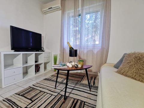Communal lounge/ TV room, TV and multimedia, Living room, Seating area, air conditioner