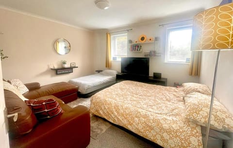 Bed, TV and multimedia, Living room, Photo of the whole room