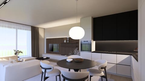 Communal lounge/ TV room, TV and multimedia, Kitchen or kitchenette, Living room, Seating area, Dining area, Evening entertainment