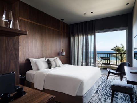 Bed, Balcony/Terrace, Photo of the whole room, Seating area, Bedroom, Sea view
