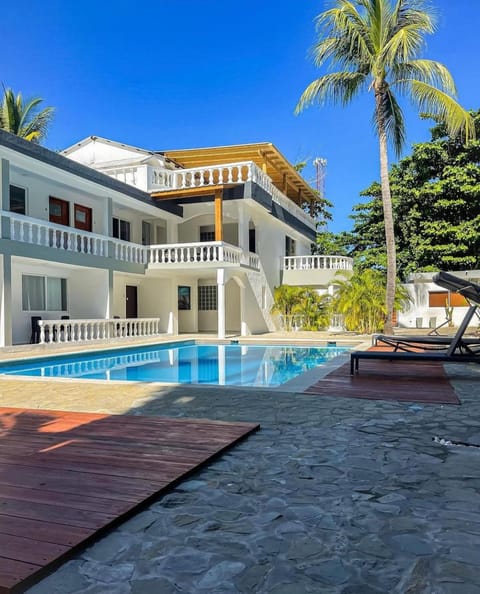 Property building, Pool view, Swimming pool, sunbed