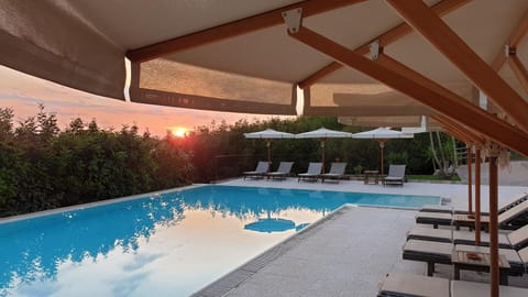 Swimming pool, Swimming pool, Sunset