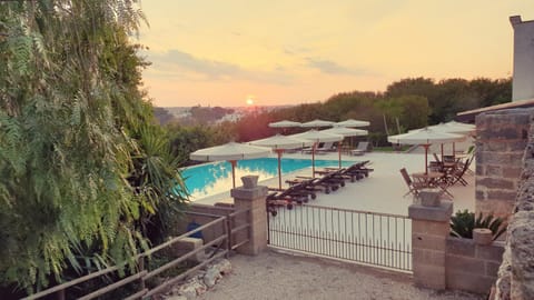 Pool view, Swimming pool, Swimming pool, Sunset