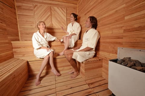 Massage, Sauna, Steam room, group of guests