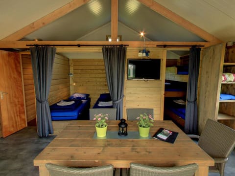 Cozy tentlodge with roofed terrace in a green area Luxury tent in Drenthe (province)