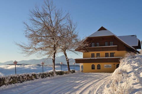 Facade/entrance, Winter, Mountain view