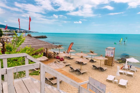 Natural landscape, Beach, Sea view, sunbed