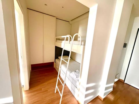 Bed, Photo of the whole room, Bedroom, bunk bed, wardrobe