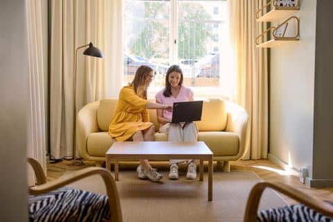 People, Living room, Seating area